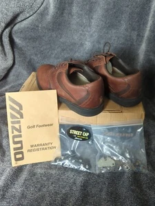  Zapatos de Golf MIZUNO SOFT TRAX TRI-VERTIBLE Cuero Marrón Para Hombres 9 M Bonitos - Imagen 1 de 9