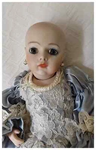 Vintage French Bru Doll, Bells Ceramics Reproduction Bisque Head Doll 15" - Bild 1 von 9