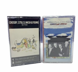 Cassette tape music song vtg mix lot pair Crosby stills nash young so far dream - Picture 1 of 3