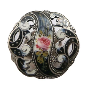 Button Antique - Openwork - Enamel Champleve - 31 MM - 19th C. Buttons - Picture 1 of 5