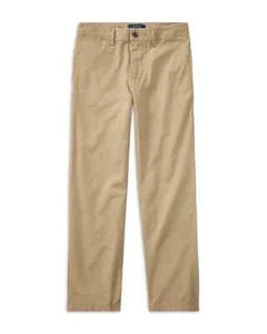 NWT Polo Ralph Lauren Boy's, Core Replen Chino Khaki Pony Straight Pants sz.12 - Picture 1 of 8