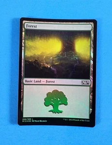 1x Forest Basic Land Core Set 2015 Mtg Magic Gathering Card Green Mana Foil 268 - Picture 1 of 2
