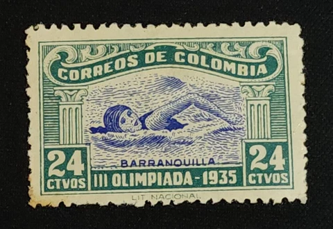 Colombia Stamp #431 24 Centavos Unused NH See Pics Cover