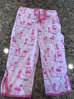Pantalones de pijama PJ Salvage niñas M/5 caniche rosa usados en excelente estado Foto 1 de 4