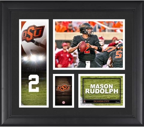 Mason Rudolph Oklahoma State Cowboys Framed 15" x 17" Player Collage Cover