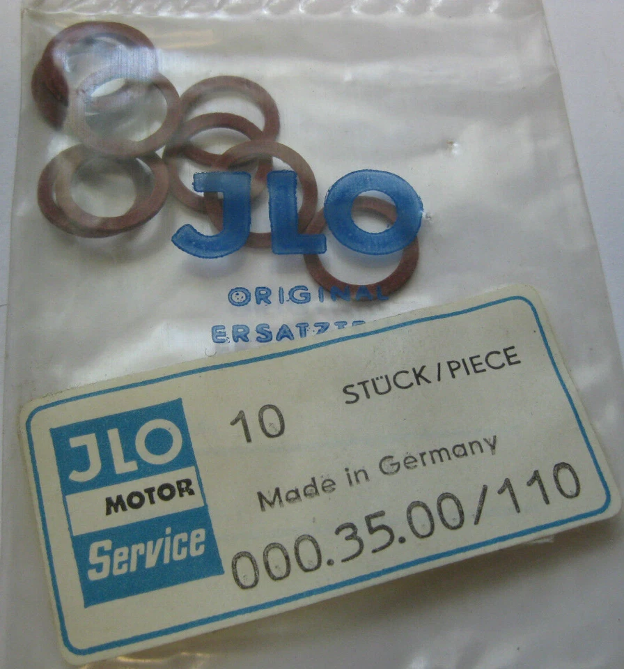 10 PK JLO ROCKWELL 000.35.00/110 CRANKCASE DRAIN PLUG GASKETS SINGLES 252 - 340 - Image 1 of 1