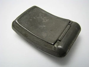 ANTIQUE PEWTER SNUFF BOX DIE-CAST SNUFFBOX PILL BOX England 19th Cent-1900s Rare - Picture 1 of 12