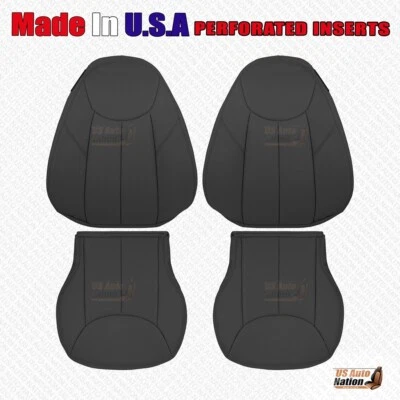 2003 - 2007 Mercedes Benz SL500 SL55 SL600 Front Bottoms & Tops Perf Cover Black - Image 1 of 3