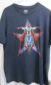 NEU Erwachsene XL blau Captain A Sam Cap SS Grafik T-Shirt von Marvel - Bild 1 von 4