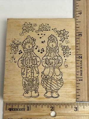 MARY ELLEN GOULD POR STAMP AFFAIR Sello de goma Villancicos de Navidad Foto 1 de 4