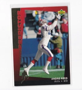 ANDRE REED 1994 UPPER DECK FOOTBALL RECEIVING PREDICTOR INSERT CARD-SHIPS FREE - Picture 1 of 24