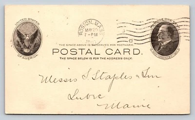 1902 UX18 US Postal Card McKinley 1c BOSTON MA National Coal Tar Co ORDER UPDATE - Image 1 of 4