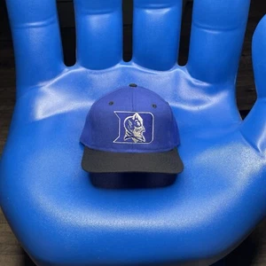 USED Vintage 90s Duke Blue Devils by UNIVERSAL INDUSTRIES Hat NCAA Cap BLOCKHEAD - Picture 1 of 6