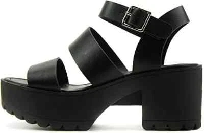 SODA-ADALYN PLATFORM 2 BAND Big 3" Hi-Chunky Block Heel Women Ankle Strap Sandal - Image 1 of 4