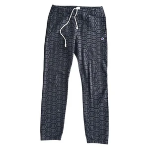Champion Sweatpant Joggers Reverse Weave All Over Print Black Mens Medium - Picture 1 of 8