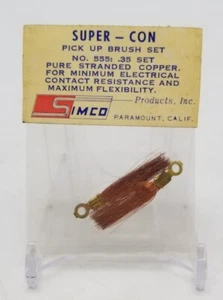 SIMCO Slot Car Super-Con Pick Up Copper Brush Set #555 .35 Set New Old Stock NOS - Picture 1 of 4