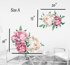 Peony Wall Decal Bouquet Floral Sticker Palm Tree Décor Living Room Removable