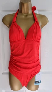 M&S MAGIC SHAPING Secret Slimming Stay New Tummy Control HALTERNECK Swimsuit - Picture 1 of 5