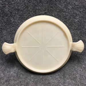 Fire King Oven Glass Ivory Colored Casserole Underplate Trivet 10-3/8" Handles - Picture 1 of 7