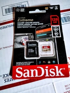 SanDISK EXTREME MICROSD CARD WITH ADAPTER WITH EXTREME CAPTURE/TRANSFER AND APP - Picture 1 of 1