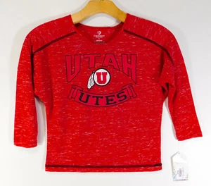 UTAH UTES Logo Top Shirt Red Crewneck GIRLS SMALL (6-6X) Colosseium NEW $26.99 - Picture 1 of 8