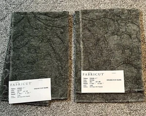 Fabricut Lot of 2 Fabric Samples Approx 17.5” Pair Peroni Patina Green Crafts - Picture 1 of 22