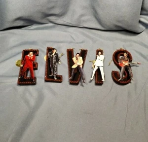 Juego de 5 adornos navideños de Elvis Presley especiales de regreso de intercambio de Bradford - Imagen 1 de 6