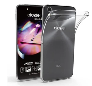 For ALCATEL IDOL 4 6055P SHOCKPROOF TPU CLEAR CASE SOFT SILICONE BACK SLIM COVER - Picture 1 of 10
