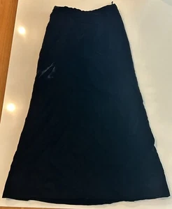 Vintage YSL Saint Laurent Rive Gauche Winter Skirt Velvet Black US6 UK42 Maxi - Picture 1 of 5