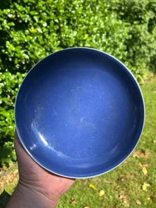 Chinese Antique Porcelain Plate Qing Sacrificial Blue Daoguang Mark 19th Century - Bild 1 von 18