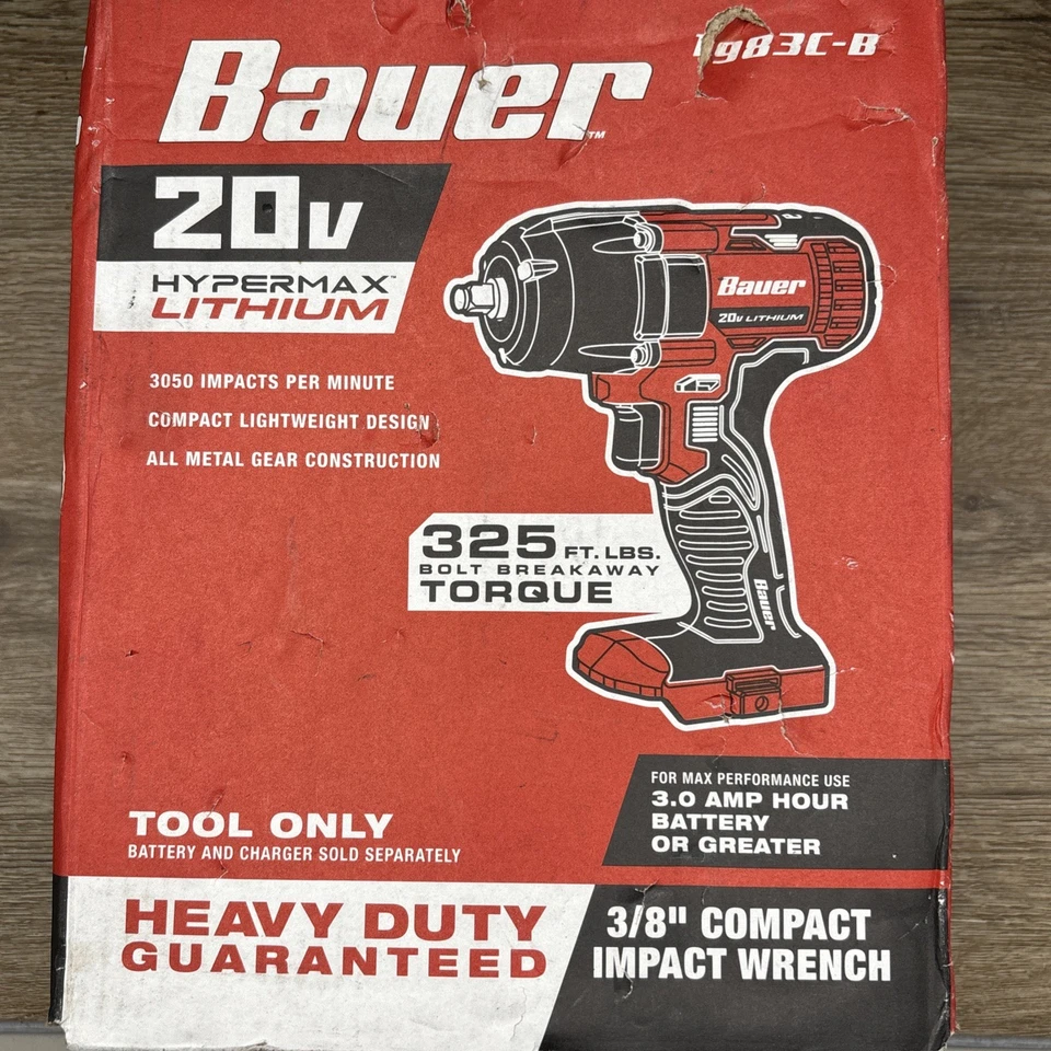 NEW BAUER 20V Hypermax Cordless 3/8 In. Compact Impact Wrench  - Image 1 of 1