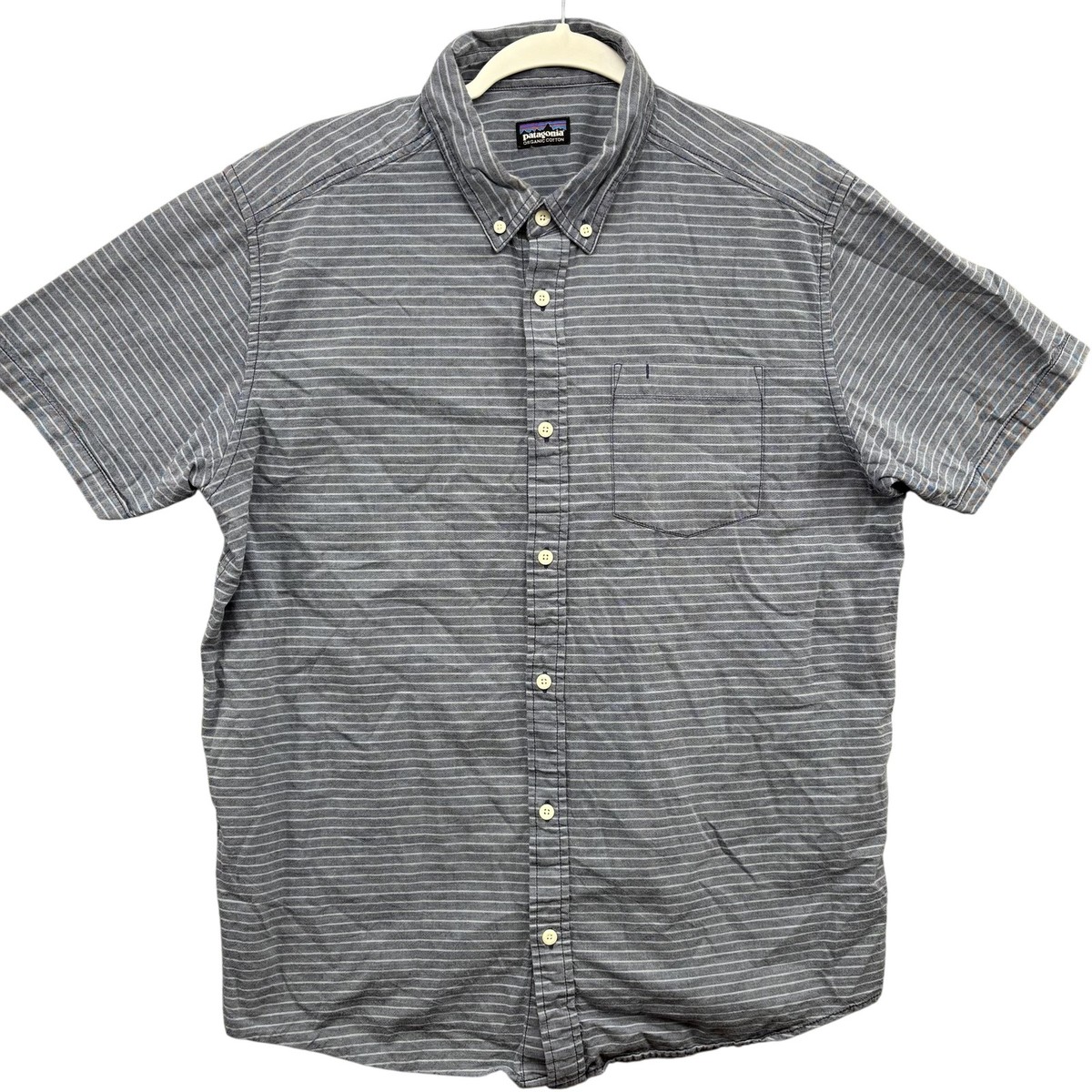 Patagonia Short Sleeve Striped Button-Up Casual Button-Down