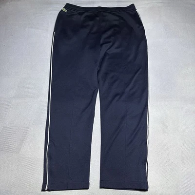 Lacoste Sport Navy Topstitch Pleated Ankle Zip Tracksuit Pants Mens Size XL - Image 1 of 4