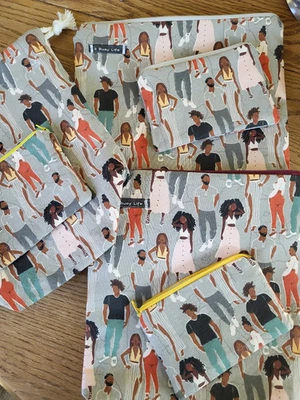 People of the World project bag WITH notions bag, Zippered and Drawstring - Image 1 of 4