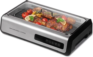 Indoor Smokeless Grill 1500W with Smart LED Touch Screen, Tempered Glass Lid, 2  - Picture 1 of 6