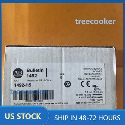 1pcs  Allen-Bradley 1492-H5 Fusible Terminal Block Red LED US US Free Tax - Image 1 of 4