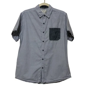 Native Code The Impeccable Fit Button Up Men’s L Blue Patterned Short Sleeve - Picture 1 of 7