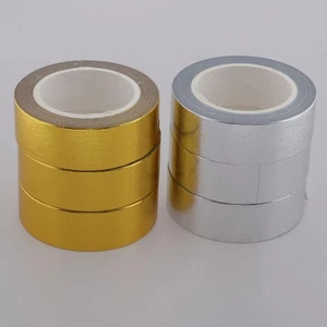 6Pcs Metallic Washi Tape Gift Packing Scrapbooking Sticker - Picture 1 of 5