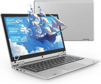 11,6 Pollici Laptop - Celeron N4020 6 GB Di RAM 128 GB Di SSD, PC Portatile Touc - Immagine 1 di 4