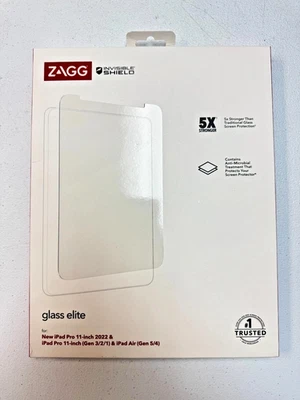 ZAGG Glass Elite en muy buena condición 11 pulgadas Apple iPad Pro (3.ª/2.ª/1.ª generación) iPad Air Gen. 4/5 Foto 1 de 3