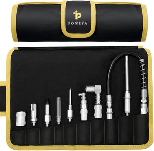 9 PCS Grease Gun Couplers, Quick Connect Greasing Accessory Kit with 9pcs  - Bild 1 von 7