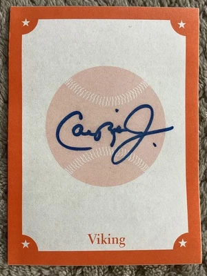 *Signed* Cal Ripken Jr. Autographed Viking Book Plate Unused Baltimore Orioles - Image 1 of 4