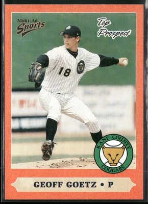 1999 Multi-Ad Midwest League Top Prospects Geoff Goetz #12 Kane County Cougars - Image 1 of 2