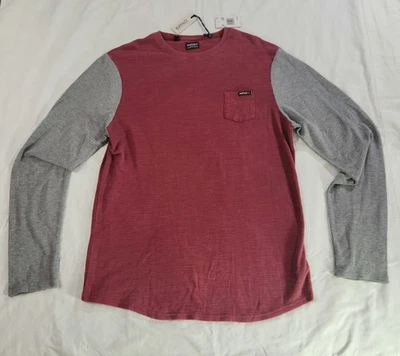 NWT BUFFALO David Bitton Men’s XL Red Gray Long Sleeve Cotton Soft Shirt - Image 1 of 4