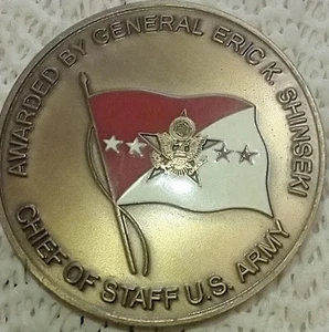 4 Star General Eric Shinseki US JCS Army Chief of Staff Challenge Coin - Picture 1 of 9