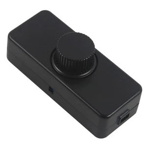 LED Dimmer, 230V Schnurdimmer, Phasenabschnitt, 3-100W, Schwarz - Bild 1 von 11