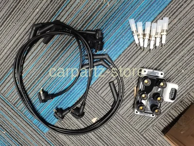 Ignition Coil + Wire Set +Spark Plug for Ford Mazda Mercury Contour Jaguar FD488 Foto 1 de 4