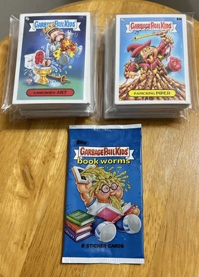 2022 SERIES 1 GARBAGE PAIL KIDS BOOK WORMS 200 CARD COMPLETE BASE SET - Image 1 of 4