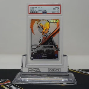 PSA 10 GEM MT Nami Leader Alt Art #OP03-040 Pillars of Strength Eng One Piece - Picture 1 of 2