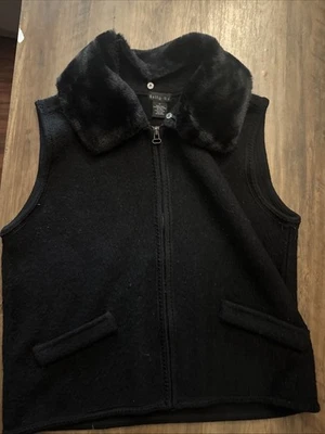 Chaleco vintage de lana negro Tally Ho para mujer talla M mediano Foto 1 de 3